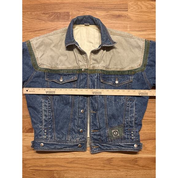 Vintage 90’s International Male Denim And Corduroy Moto Jacket Size Medium - Picture 14 of 15